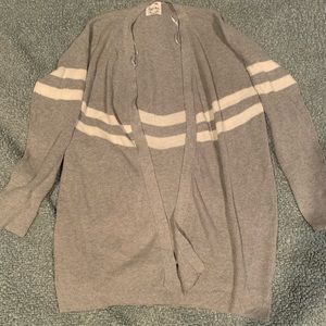 Grey and white cardigan